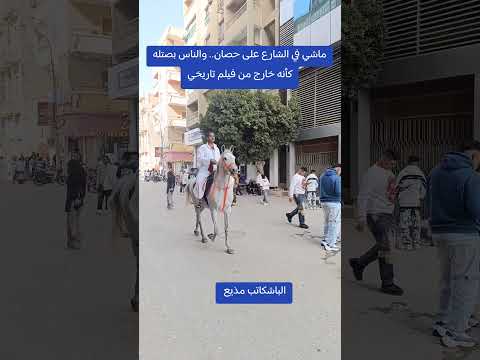 على الحصان وبكل هيبة كأنه راجع فاتح البلد