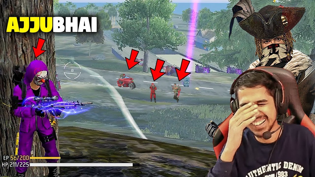 ⁣AJJUBHAI ONCE AGAIN FUNNY GAMEPLAY WITH @Desi Gamers OP - FREE FIRE HIGHLIGHTS