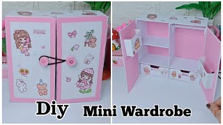 Waste Box Craft Idea| Diy Mini wardrobe