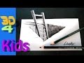 easy 3d drawing draw HOLE IN PAPER trick art on paper for kids