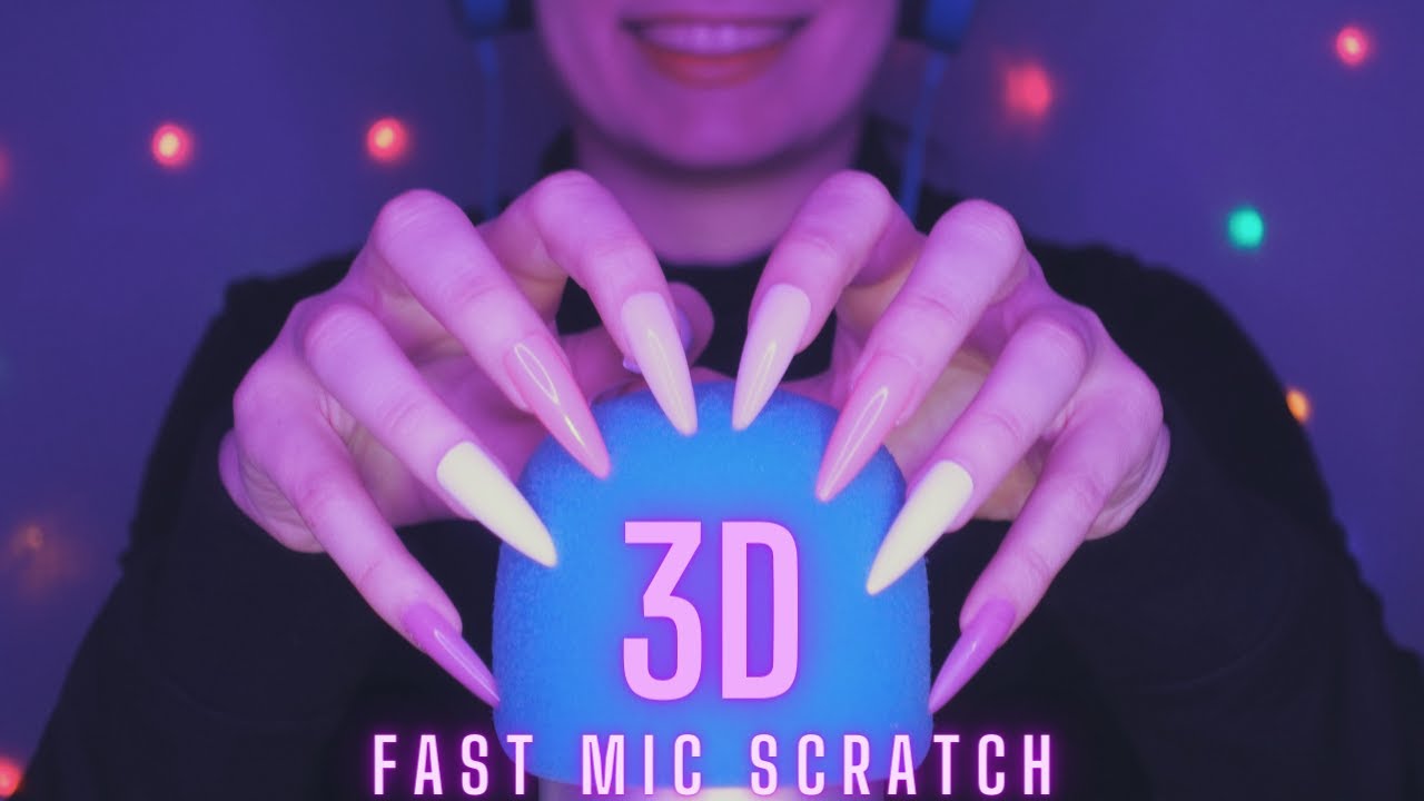 Asmr Fast and Aggressive Mic Scratching - Brain Scratching with Long ...