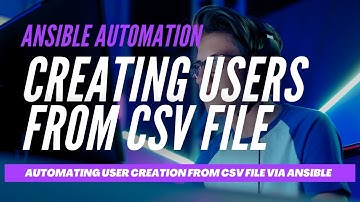 Ansible: Creating users from CSV File