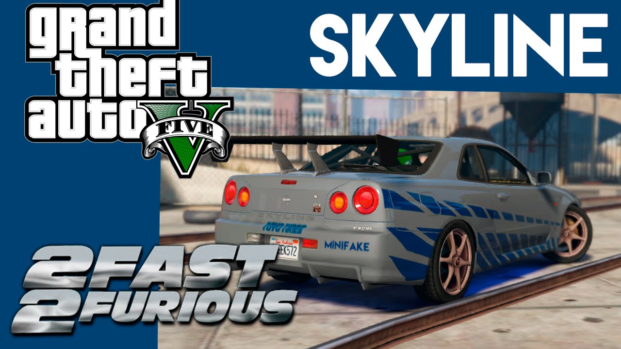 Download Nissan Skyline R34 Paul Walker (Fast And Furious) For Gta 5