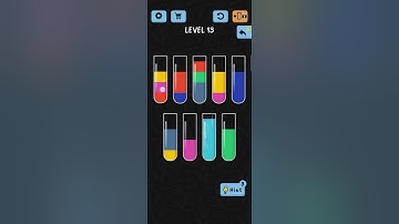 Water Color Sort Level 13 Walkthrough Solution iOS/Android
