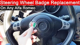 Steering Wheel Badge Replacement Alfa Romeo GT, 147, 156, 166, 159, Brera, Giulietta, Mito Alfa Romeo Wheel Centre Caps