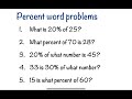 How to solve math percentage word problems  algebra