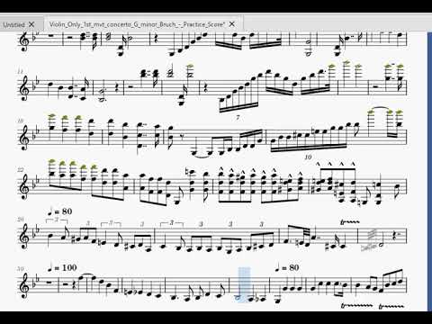 Violin solo 1st mvt concerto G minor Bruch MuseScore Sheet