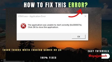 the application was unable to start correctly (0xc000007b). click ok to close the application