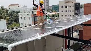 Solar Panel Cleaning System Installation Process | 11.78 kWp Project | Jayanagar