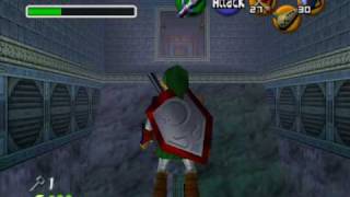 Second Room before Dark Link without Hookshot
This shows how to get past this room of the Water Temple without Hookshot. This trick means, that we can get Longshot in a low% NMS run without actually having the Hookshot.
We would need Longshot to clear the Fire Trial without Hover Boots and Goron Tunic.
I needed about 29 Bombchus to get past this room and in my video about the next room, I needed about 3 Bombchus, what means 32 Bombchus. 3 Chus too much :(
I have a theory to clear the next with just one Bombchu, then getting the Longshot without Hookshot is finally possible in a low% No Major Skip Speed Run.
When youre standing in midair and normal ground you cant stand on like the one in this video, you cant move anymore, because the game thinks youre actually standing on the ground and normally you cant move on a ground like that ;)
So you have to wait until a moving platform is under you, then you can Hover again! Second Room before Dark Link without Hookshot