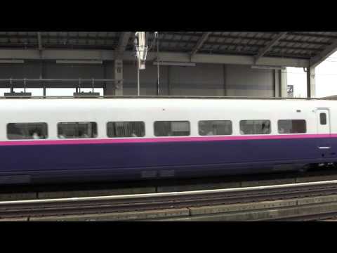E2系「やまびこ」・E3系「つばさ」、郡山駅を発車！