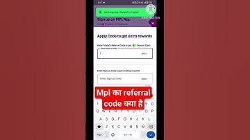 MPL App Referral Code | MPL Sign Up Code | Apply Code to Get Extra Rewards #shorts  #youtubeshort