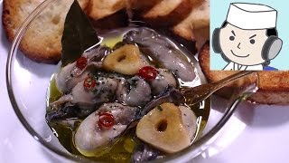 牡蠣のガーリックオイル漬け♪　Oysters Marinated in Garlic Oil♪