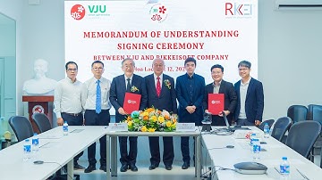 LỄ KÝ KẾT HỢP TÁC ĐÀO TẠO VÀ PHÁT TRIỂN NGUỒN NHÂN LỰC RIKKEISOFT VÀ TRƯỜNG ĐẠI HỌC VIỆT NHẬT (VJU)