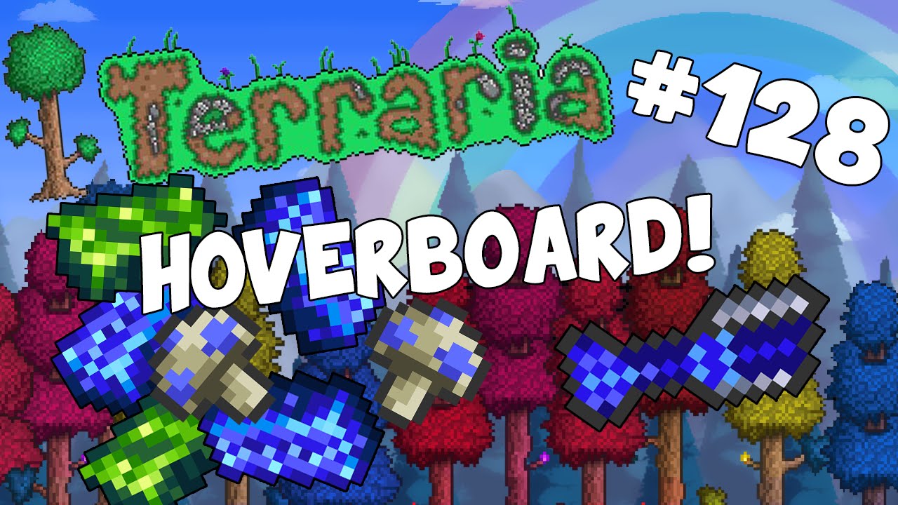 Let's Play Terraria iOS/Android Crafting a Hoverboard! 128 YouTube