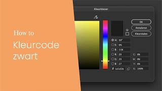 Kleurcode Zwart - Opmaakinstructies - Drukbedrijf