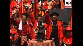 Wrap Red Shirts Hold Anti-Govt Rally Adds Porsche Driver Loses Temper