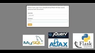 Python Flask Login Form Using Bootstrap Modal with Ajax Jquery password hash and session