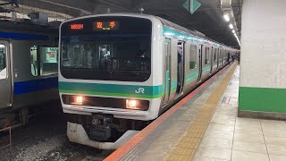 常磐線E231系0番台東マト123編成　北千住駅発車