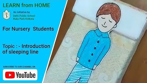 Nursery | Introduction of Sleeping line | DPS Ruby Park, Kolkata