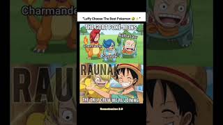 Luffy's pokemon choice is perfect ⚡🤣# #onepiece #pikachu #pokemon #luffy