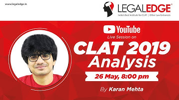CLAT 2019 Exam Analaysis by Karan Mehta