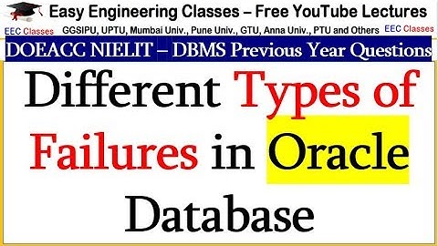 Different Types of Failures in Oracle Database - DBMS Important questions