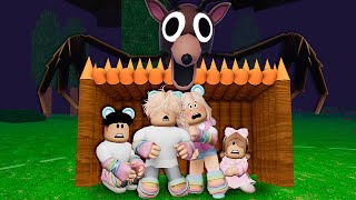 SOBREVIVENDO NO 99 NOITES NA FLORESTA COM A MENOR BASE - ROBLOX screenshot 3