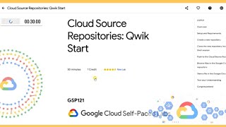 Qwiklabs: Cloud Source Repositories: Qwik Start | GSP121