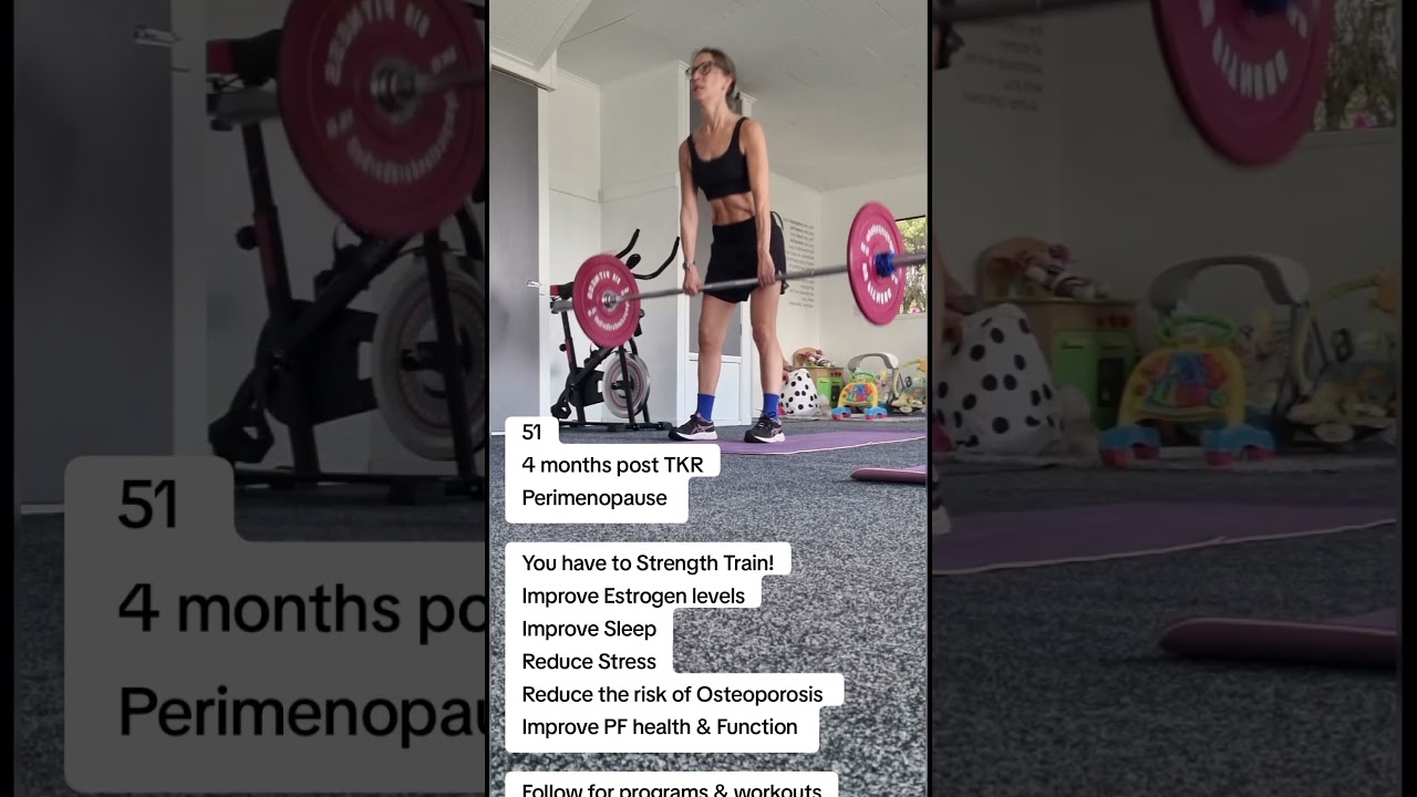 51, 3 Teens, Perimenopause & 4 Months Post Total Knee Replacement, follow my Online Programs