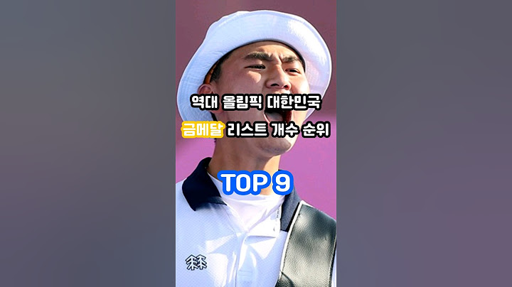 역대 올림픽 대한민국 금메달 리스트 개수 순위 TOP 9