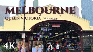 [4K WALK] Australia Melbourne Queen Victoria Market walking tour 2024! 4K HDR 60fps