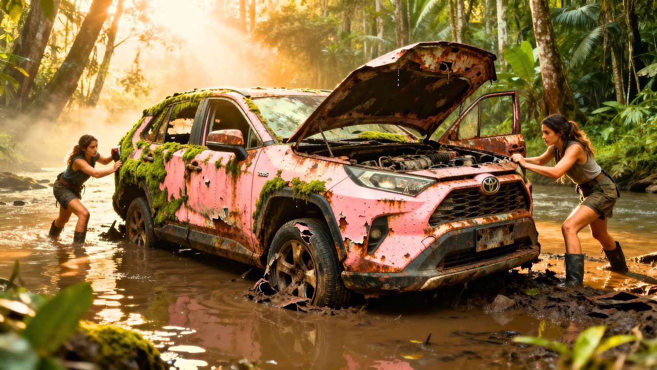 Car Restoration ASMR The Satisfying Sounds of Bringing a Drowned Toyota RAV4 Back to Life