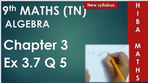 9th maths chapter 3 exercise 3.7 question 5. TN New Syllabus Samacheer or state board portions