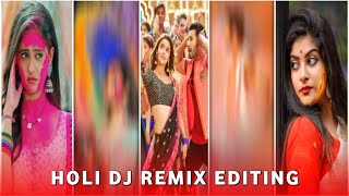 Trending Holi dj video Editing Kinemaster | Hindi holi dj Status Editing | New style video Editing screenshot 3