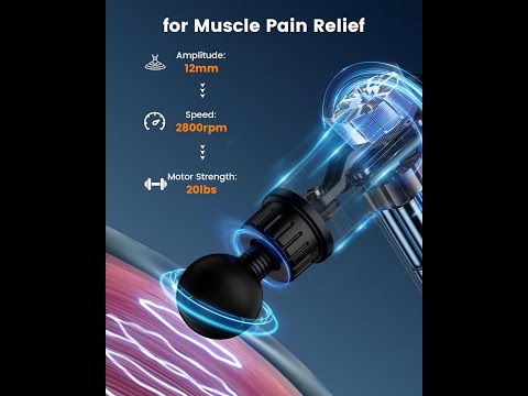 AYURA Massage Gun Deep Tissue, Percussion Muscle Massager Gun Handheld Back Massager for Pain Relief