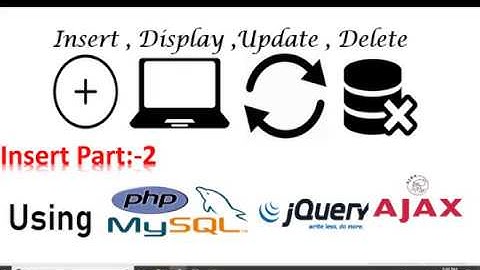 CRUD 2: Insert Data Using Ajax jQuery PHP MySQL Bootstrap part:2