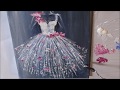 Acrylic Painting Tutorial for Beginner/The Ballet Dress/MariArtHome