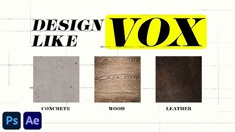 How To Design And Animate Textures Like VOX - (After Effects And Photoshop Tutorial)