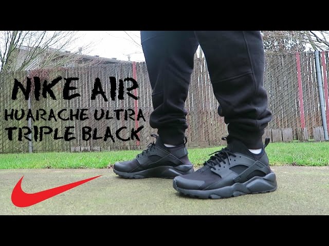 new work shoes the Nike Air Huarache Ultra Triple Black - YouTube