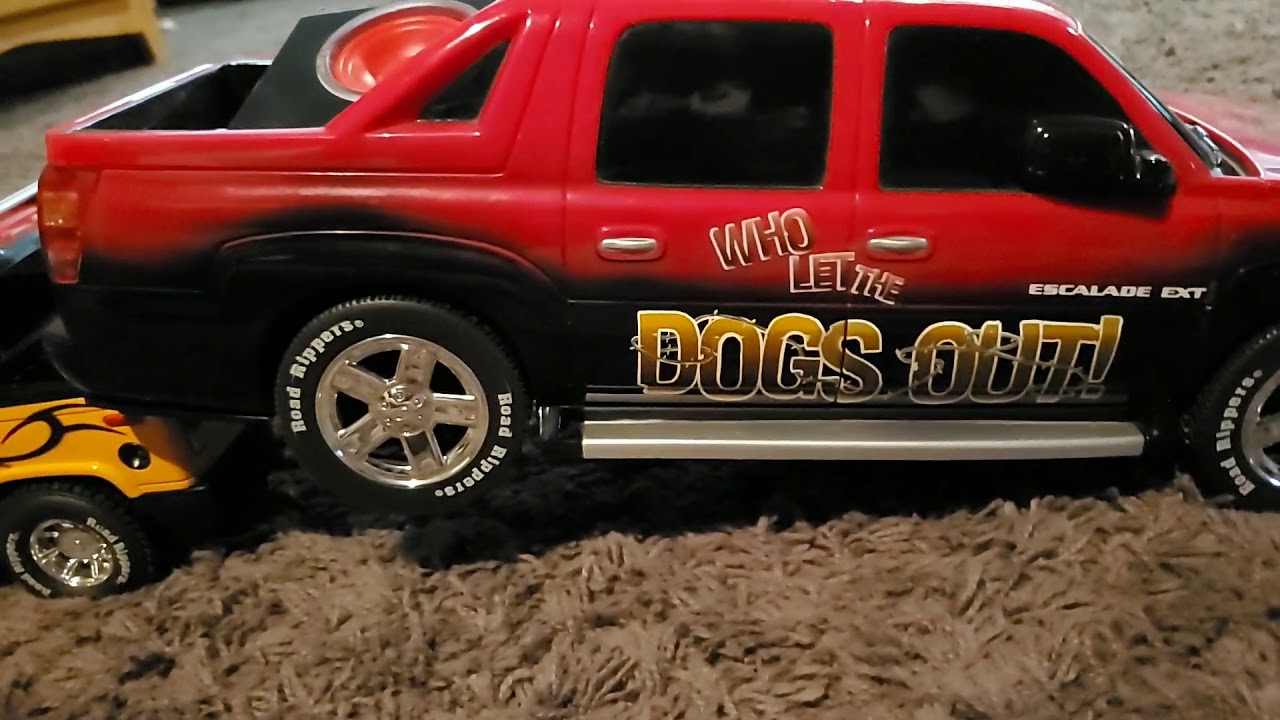 Road rippers who let the dogs out red Escalade EXT YouTube