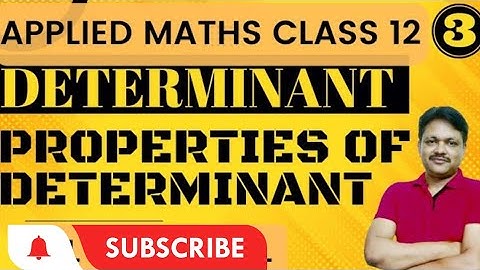 Properties of determinants class 12 in hindi | Applied Maths Class 12 | Gaur classes