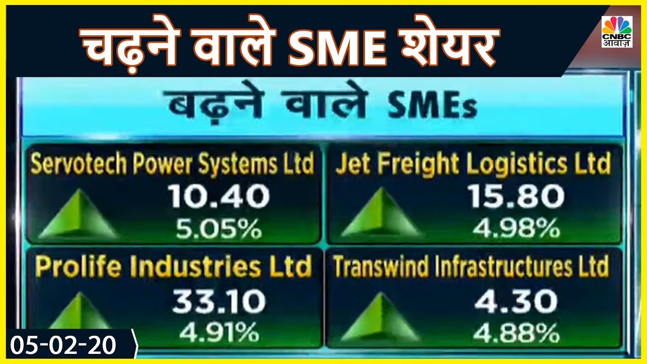 SME Corner गिरने वाले और चढ़ने वाले SME शेयर CNBC Awaaz YouTube
