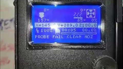 Error: PROBE FAIL CLEAN NOZZLE - Lulzbot Taz 6