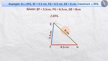 Construction of a triangle based on SSS criterion  | Part 2/3 | English | Class 7