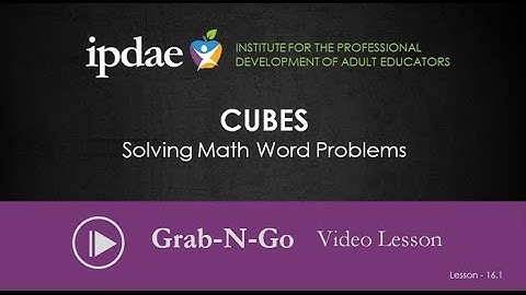 CUBES – Solving Math Word Problems (Video Lesson)