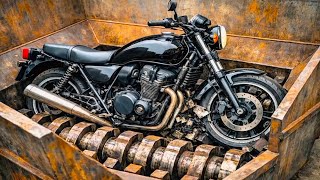 Most Insane Giant Shredder Destroying Motorcycle & Metal Extreme Metal Shredding Machine