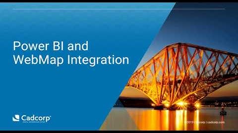Microsoft Power BI and SIS WebMap integration