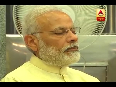 PM Narendra Modi prays at Deekshabhoomi on Ambedkar Jayanti in Nagpur