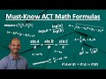 Act math 100 mustknow formulas to get a 36 in 2023